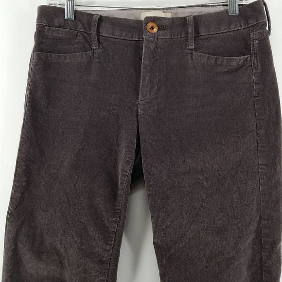 Banana Republic Grey Corduroys Womens Pants Size 26 Low Rise Straight Leg - Picture 2 of 11